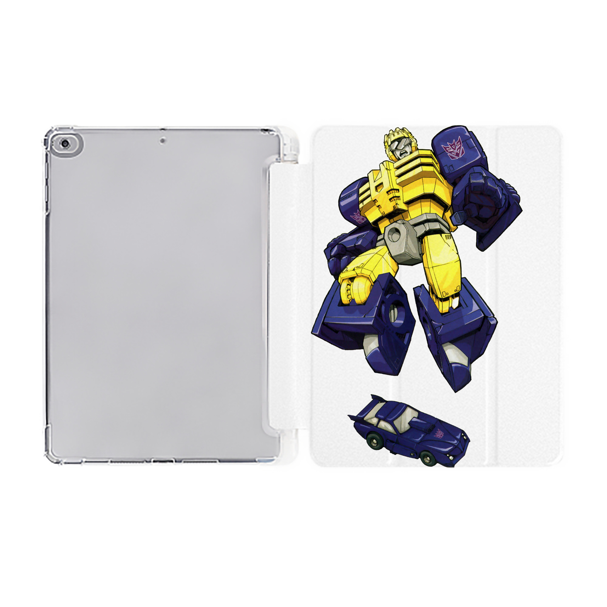 （画像用）  IPad ケース ペン収納付き 三つ折りスタンド PUレザー×シリコン 対応機種9.5/10.5/10.9インチ